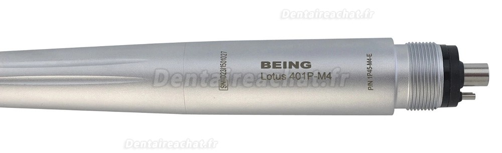 45-Degr&eacute;s chirurgicale turbine dentaire BEING 401P45-M4E, avec 4 trous et lampe LED
